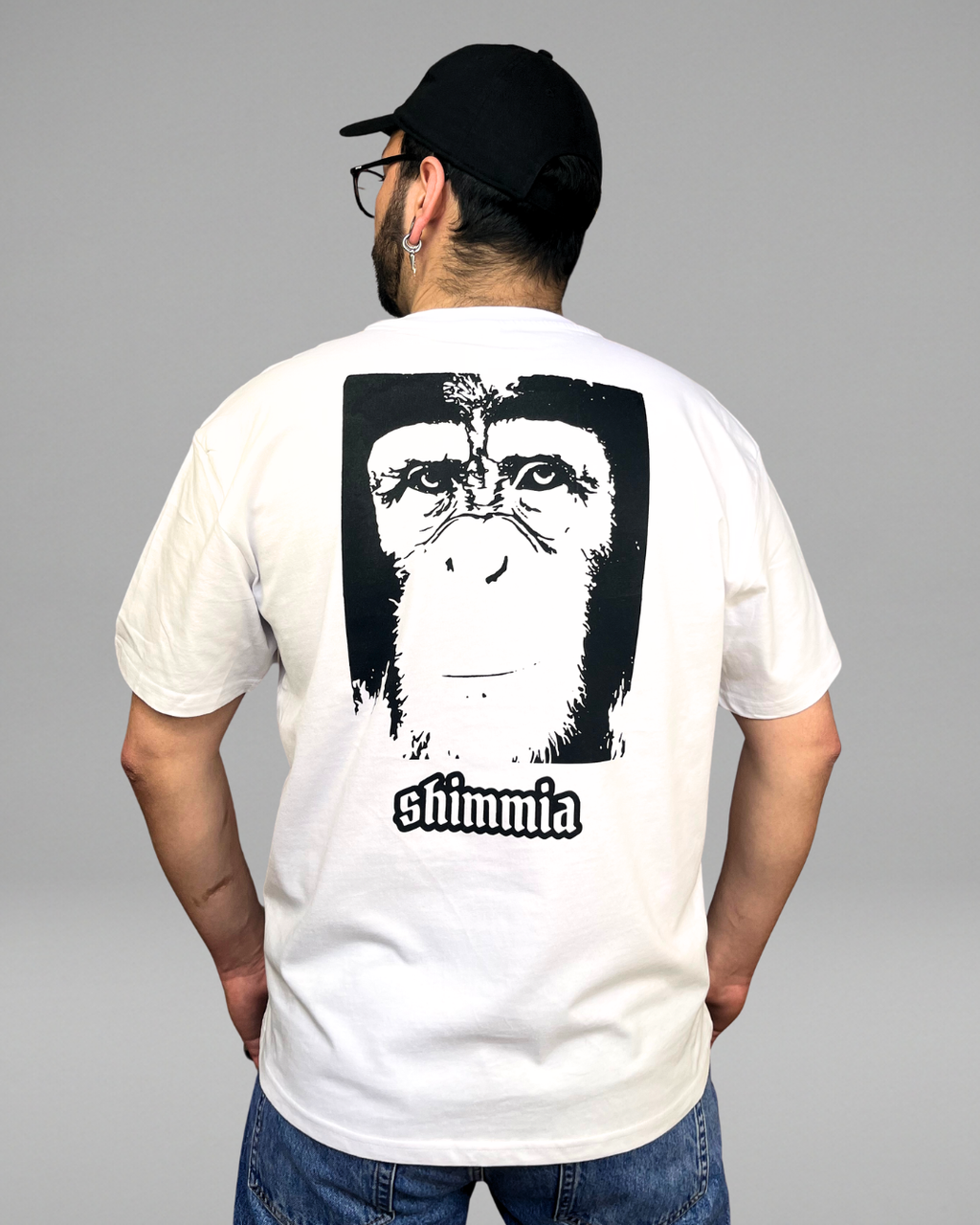 chimpanzee backprint premium tee