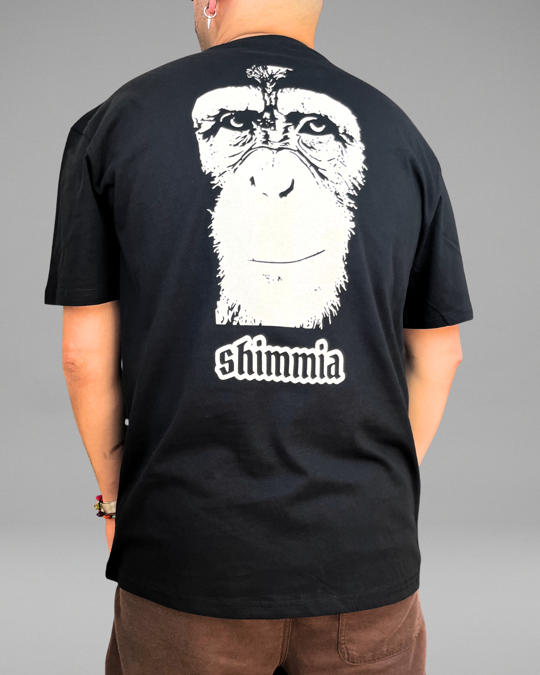 chimpanzee backprint premium tee