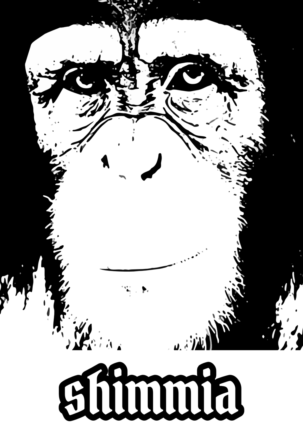 chimpanzee backprint premium tee